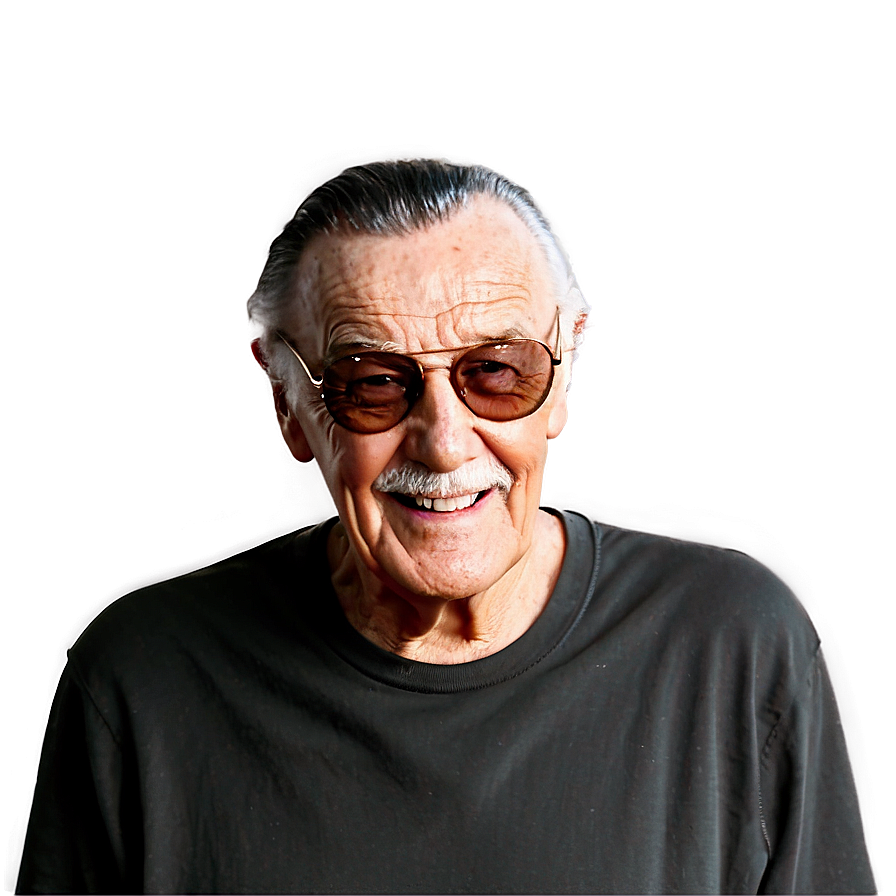 Stan Lee Smiling Portrait Png Fmk85 PNG