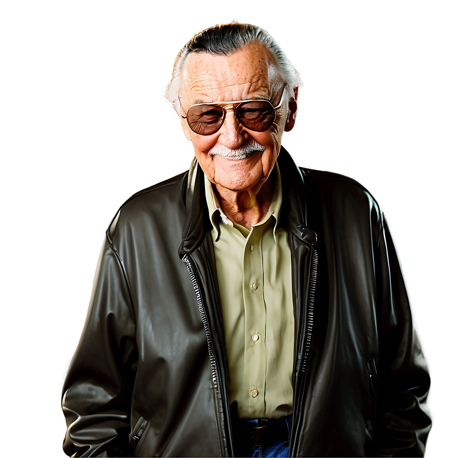 Stan Lee Smiling Portrait Png Tat75 PNG