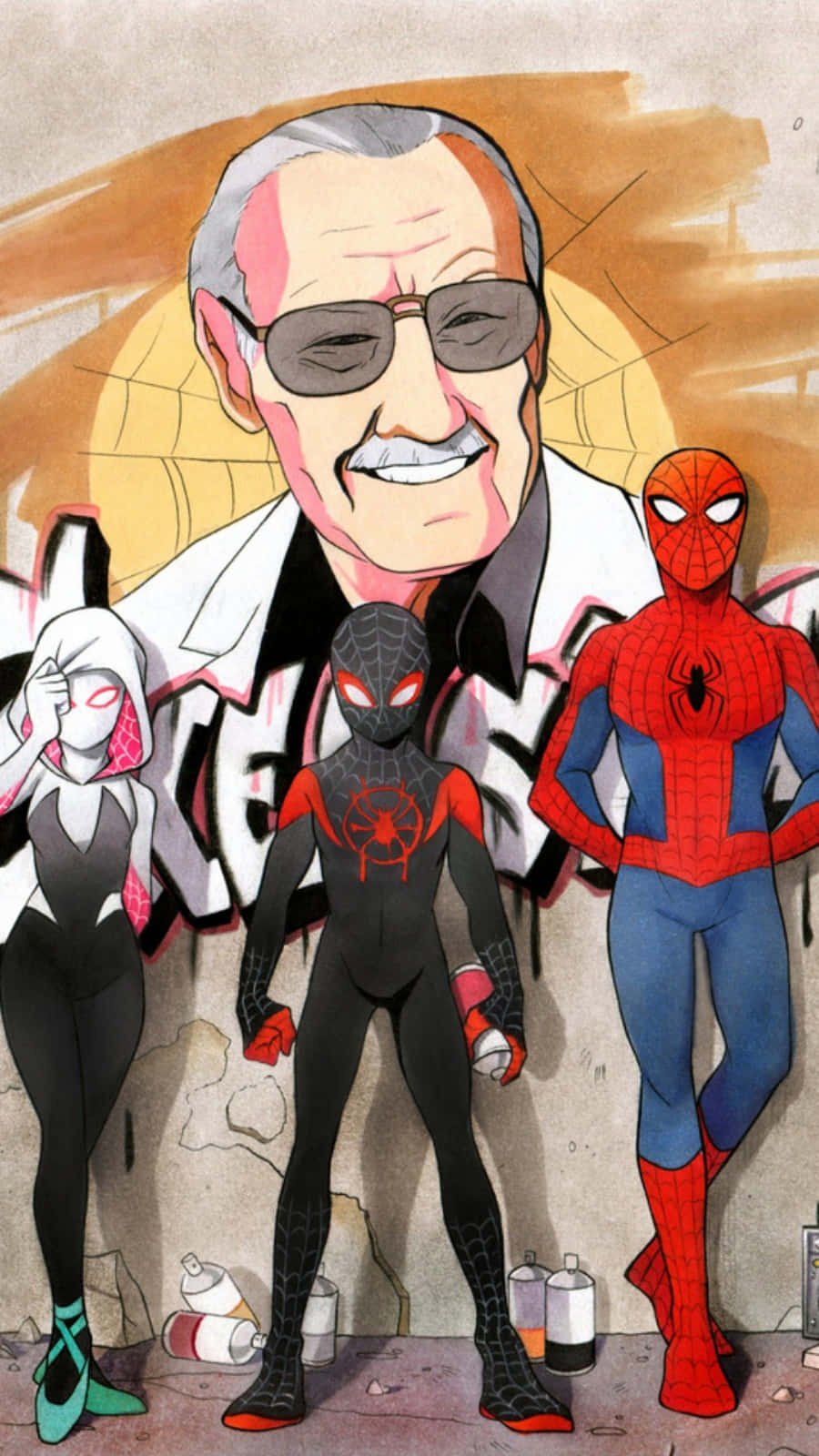 Stan Lee Tribute - Celebrating the Legacy of a Comic Book Legend Wallpaper