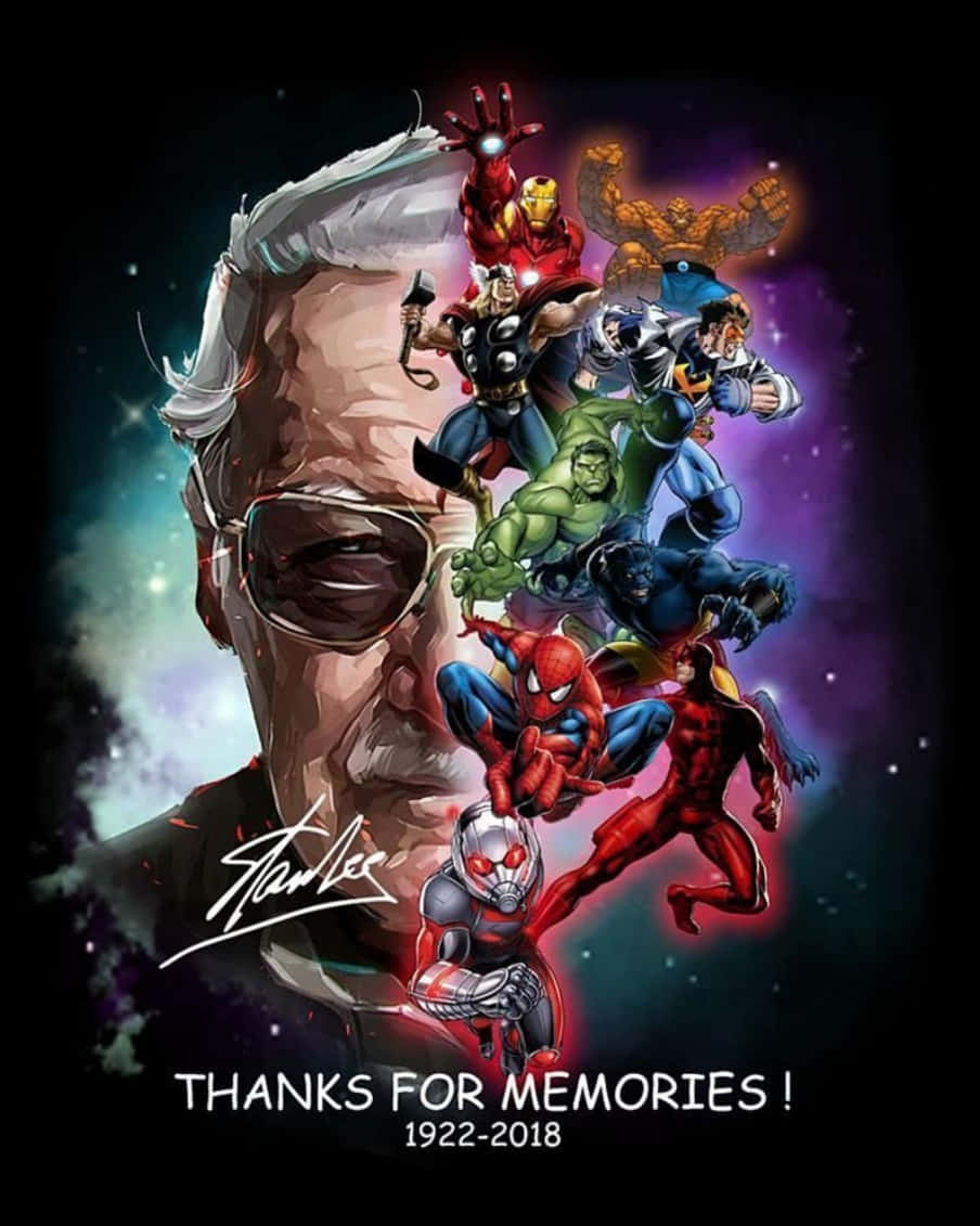 A tribute to Stan Lee for all the superheroes he created Wallpaper