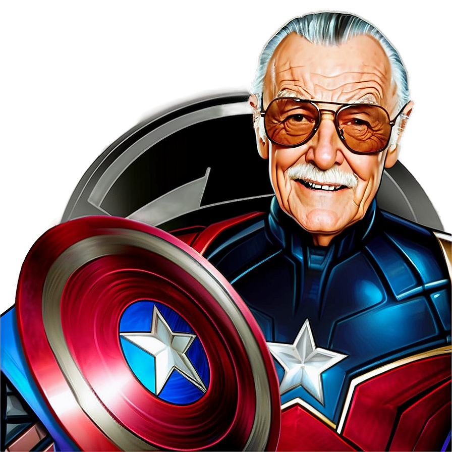 Stan Lee With Avengers Png Gmd PNG