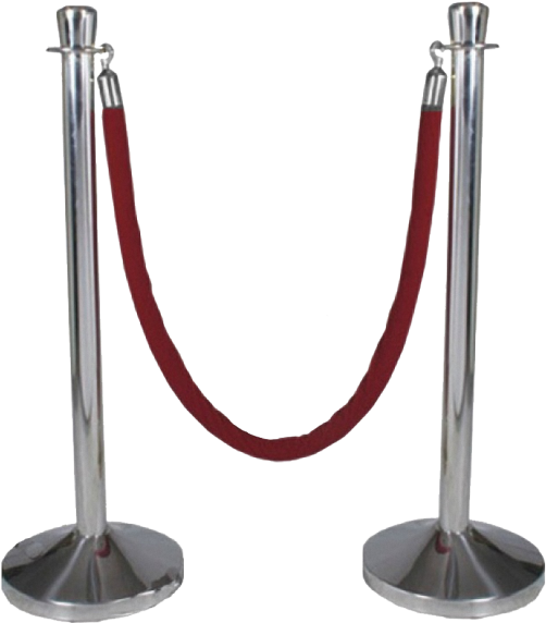 Stanchionwith Red Velvet Rope PNG