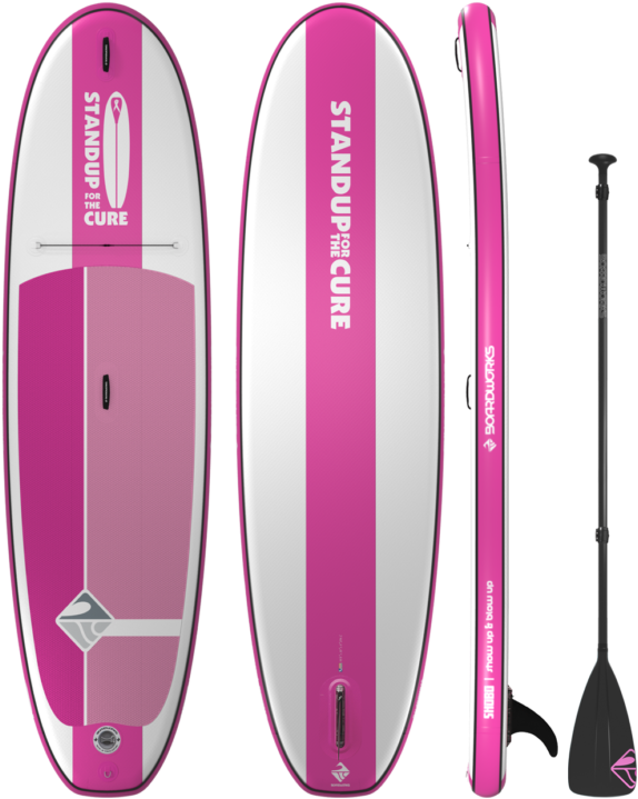 Stand Up For The Cure Paddleboardand Paddle PNG
