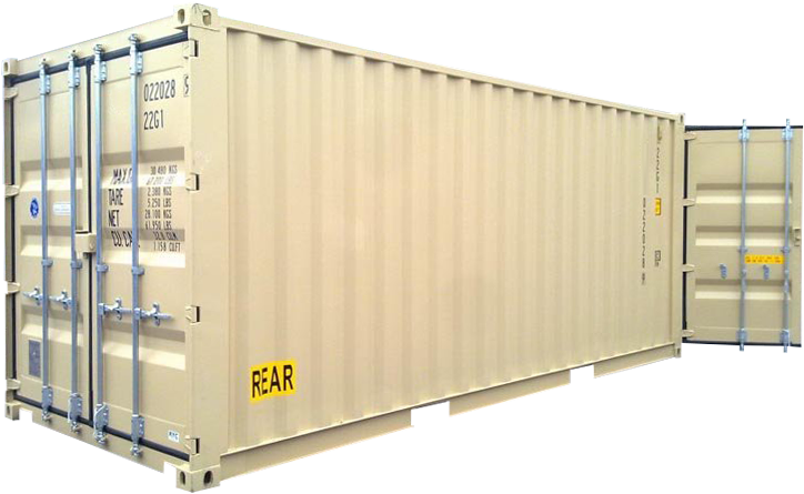 Standard Shipping Container Side View PNG