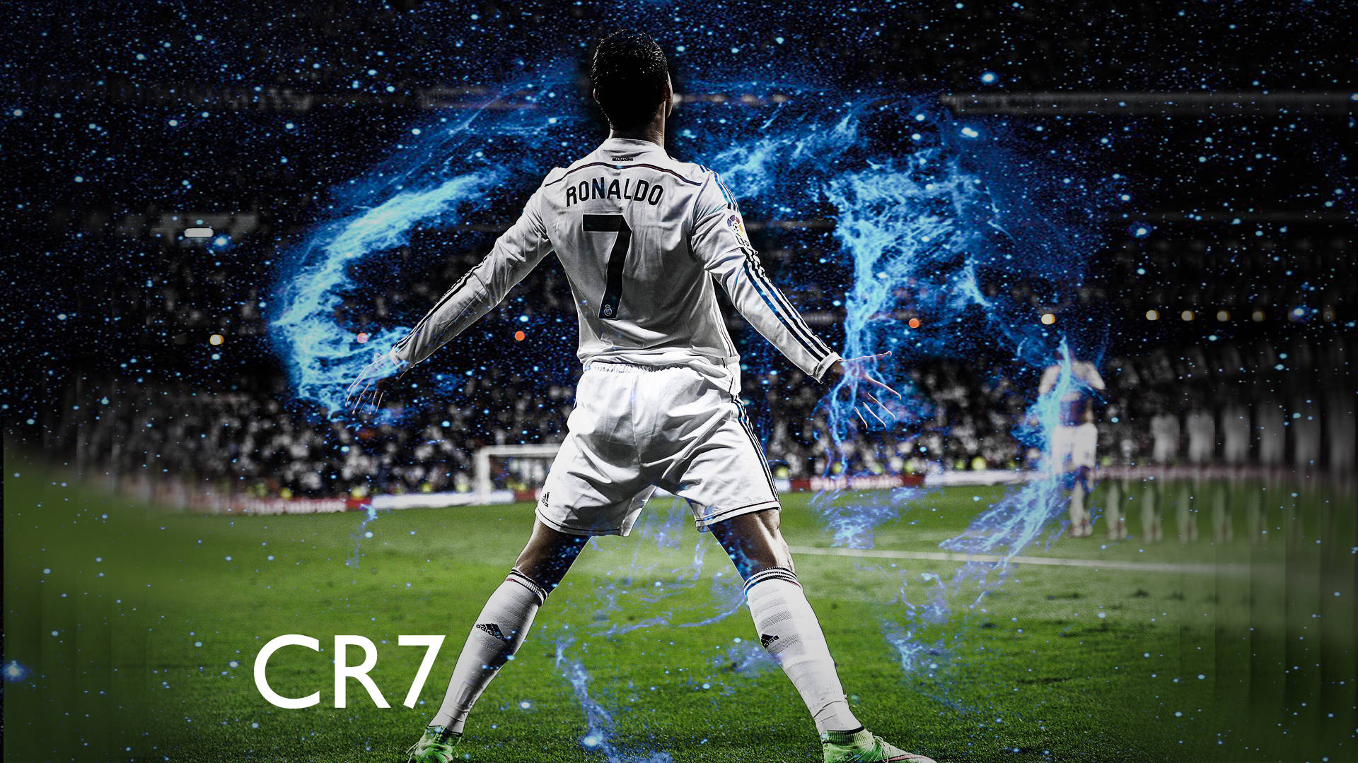 Download Standing And Facing The Back CR7 3D Wallpaper