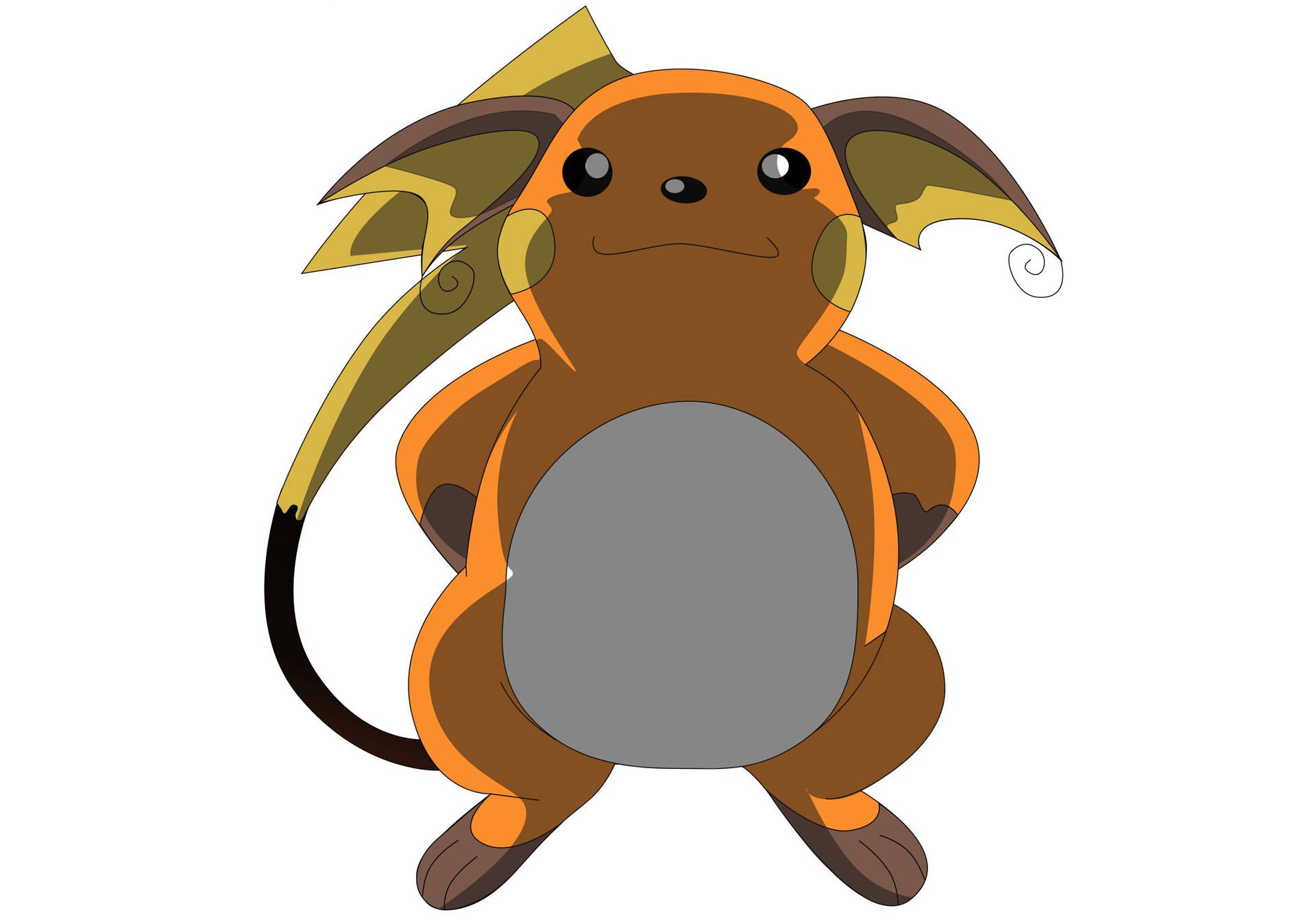 With its electricity crackling around it, this Raichu stands proud. Wallpaper