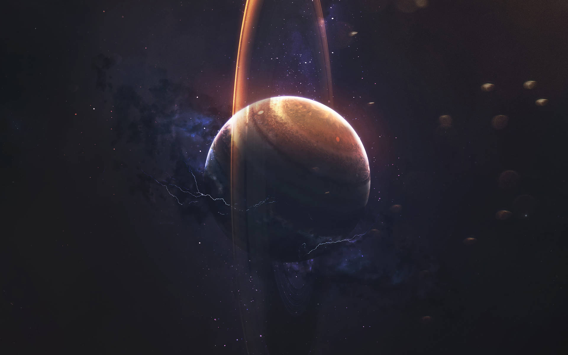 Standing Saturn 4k Background