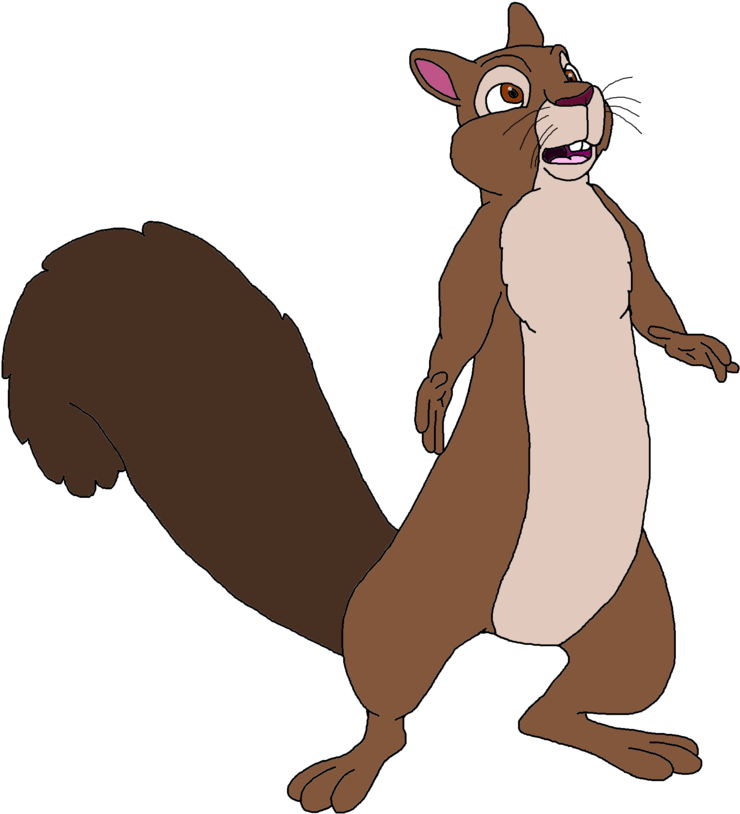 Standing_ Animated_ Squirrel_ Character PNG