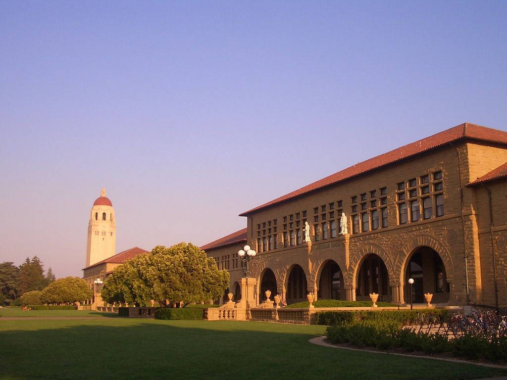 Universitàdi Stanford: Tramonto Viola Nel Cielo Sfondo