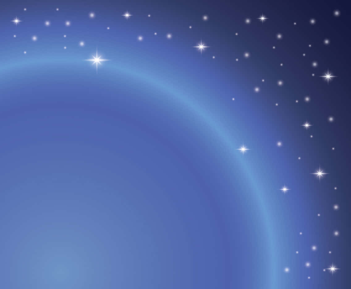 a blue background with stars and moon
