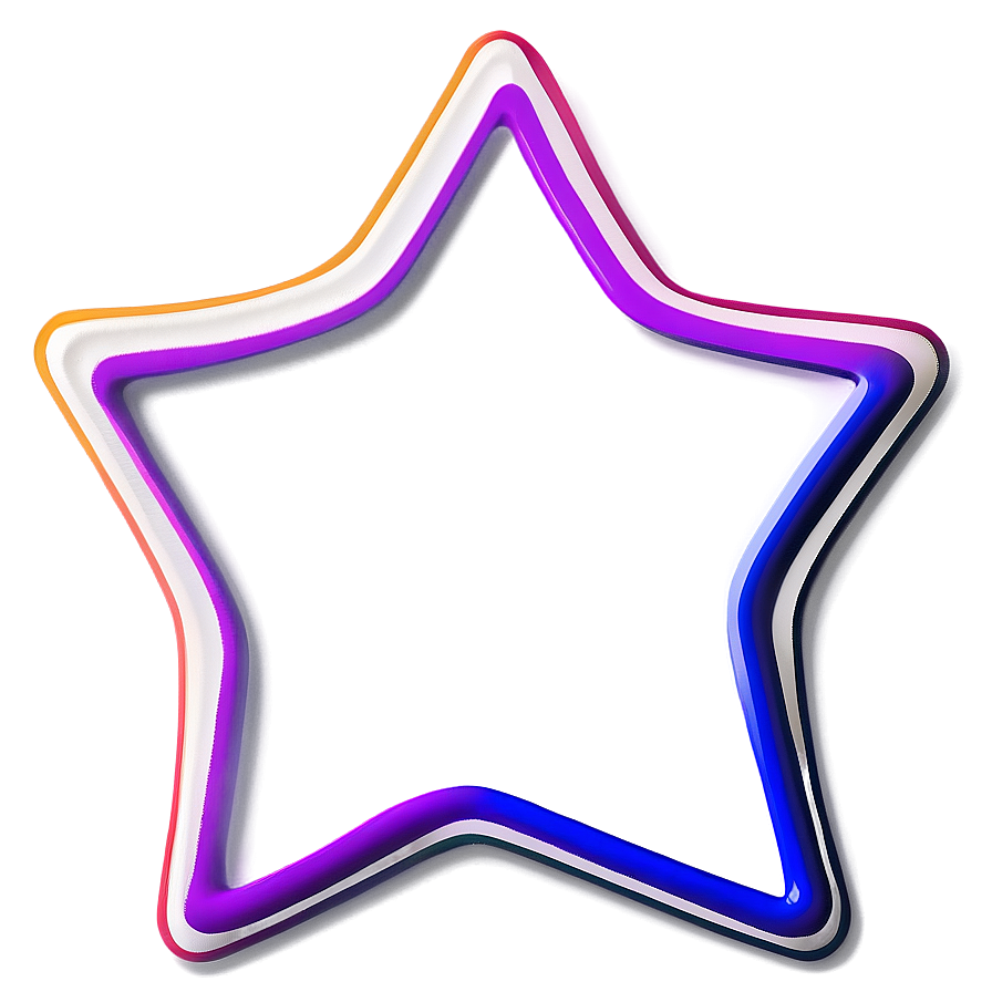 Star Border Outline Png Tow PNG