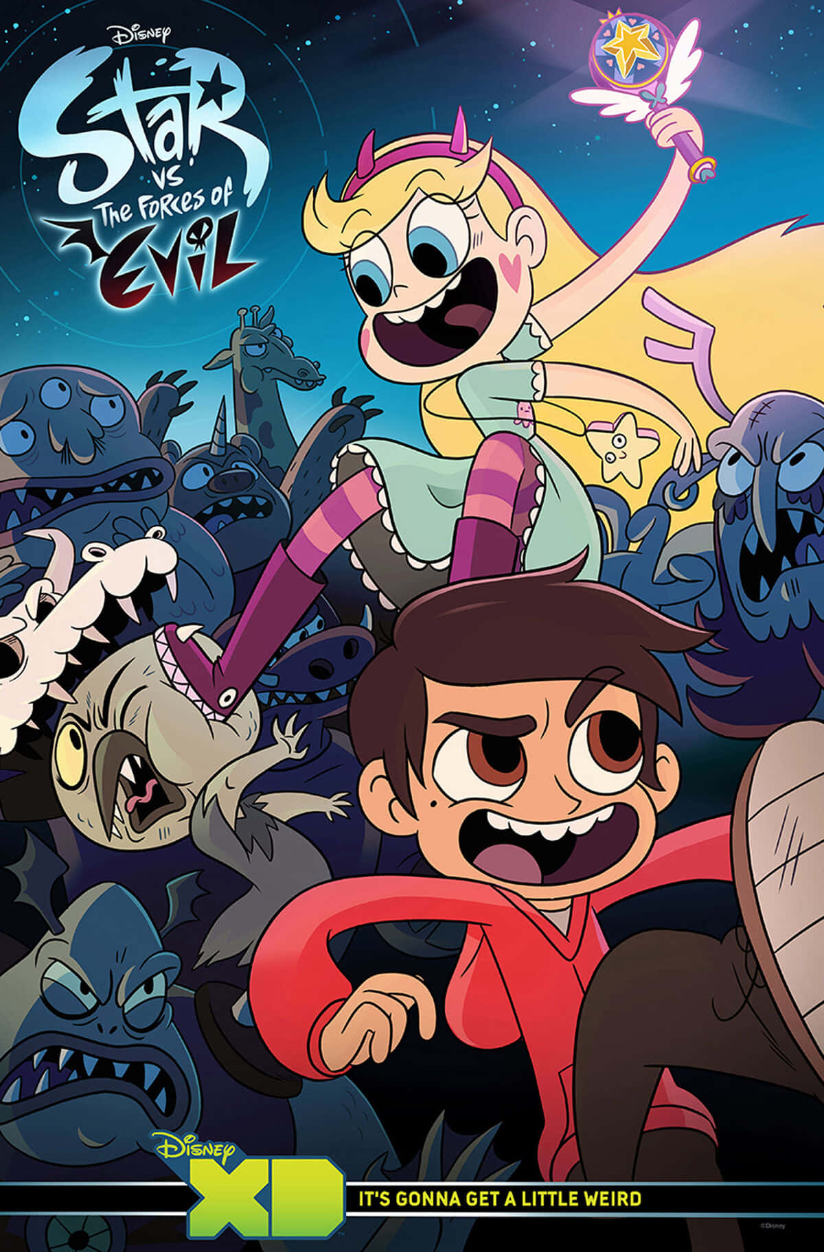 Star Butterfly And Marco Diaz In A Magical Adventure From Star Vs The Forces Of Evil.