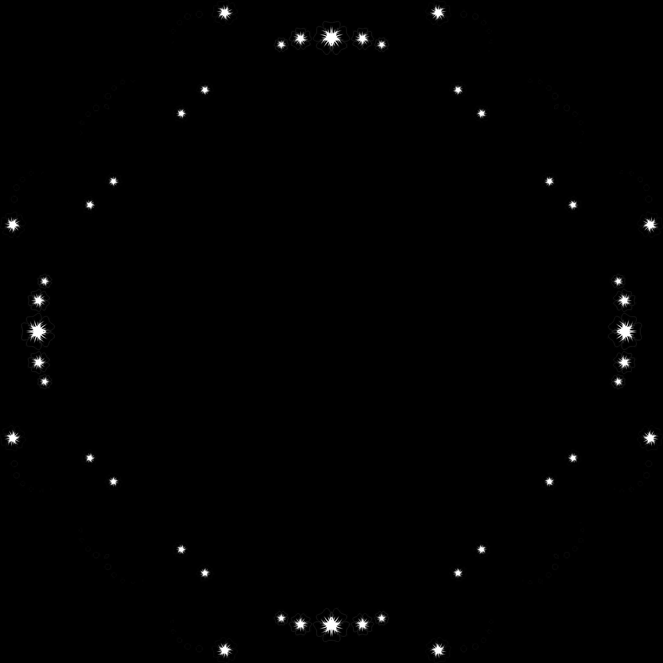 Star Circle Vector Black Background PNG