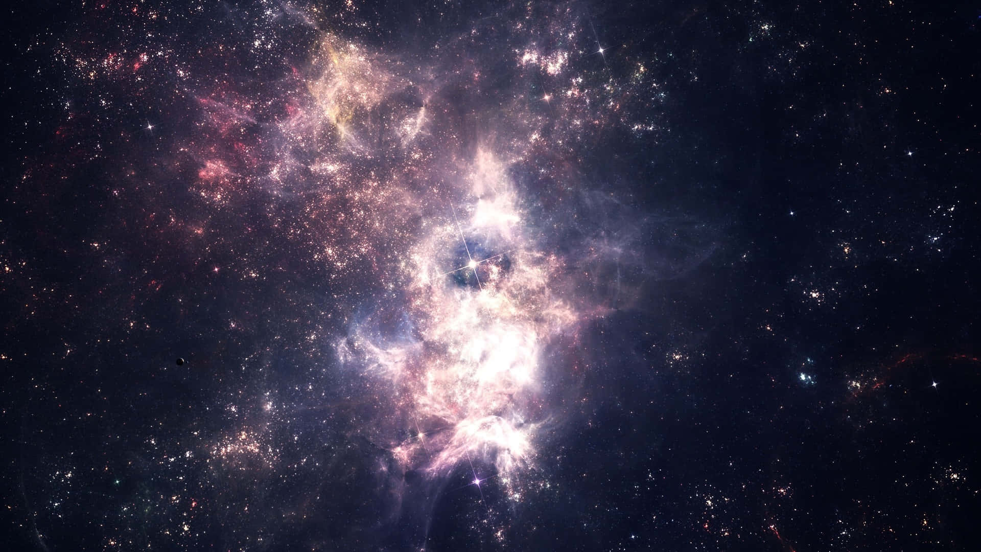 Stunning Star Cluster Illuminating the Night Sky Wallpaper