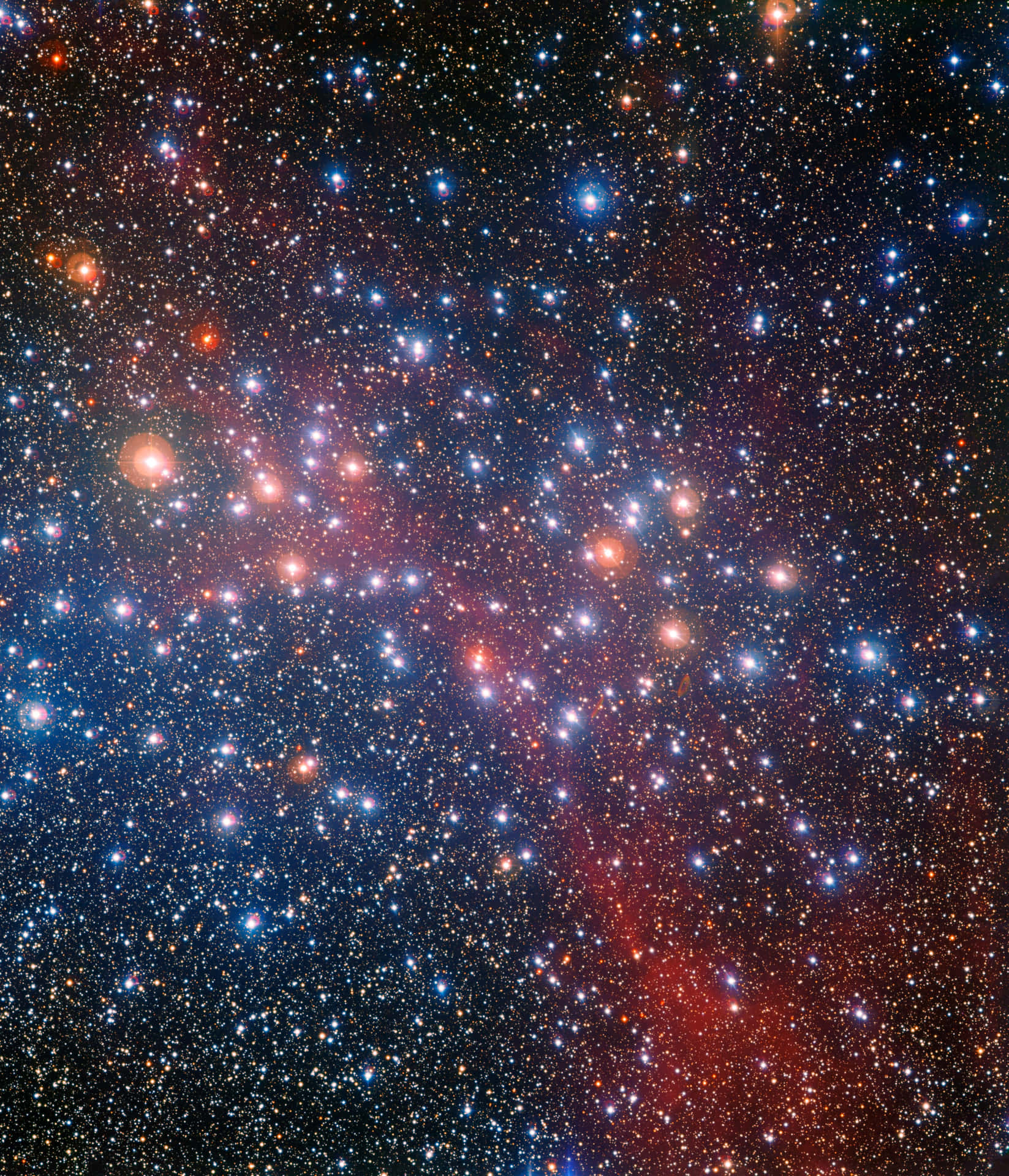 Stunning Star Cluster Illuminating the Night Sky Wallpaper