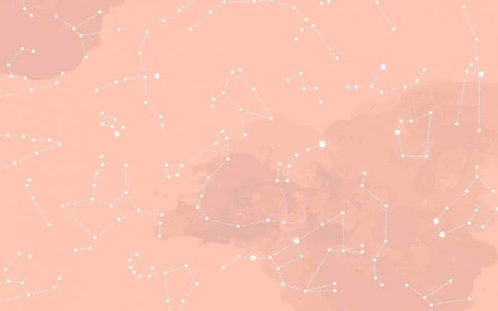 Star Constellation Peach Color Aesthetic Wallpaper