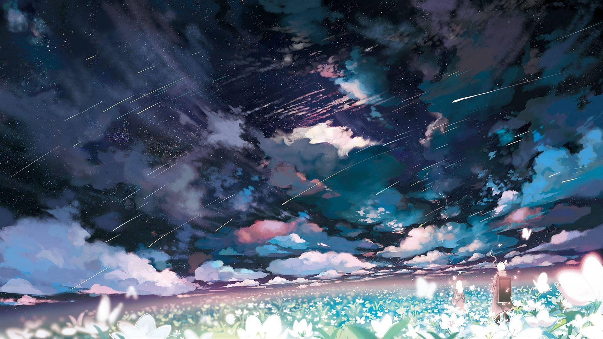 Star-Crossed Field Aesthetic Anime Art Desktop Wallpaper