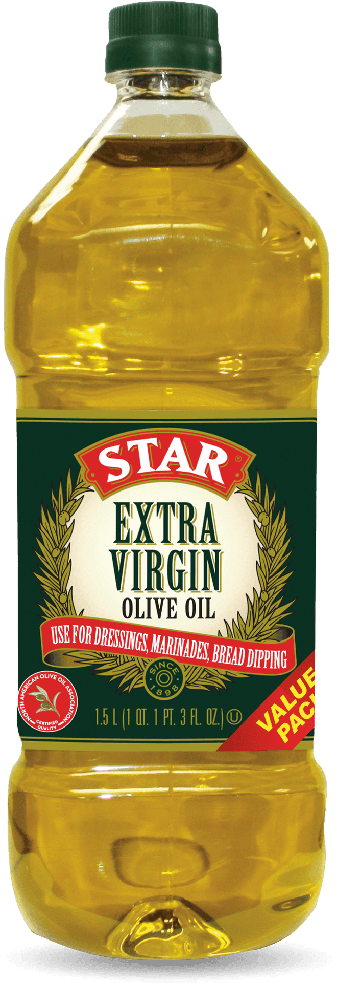 Star Extra Virgin Olive Oil Bottle PNG