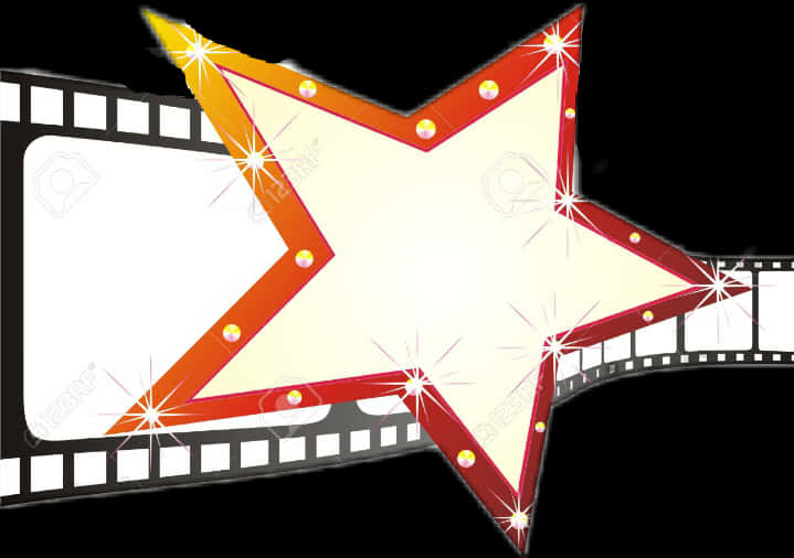 Star Filmstrip Graphic PNG