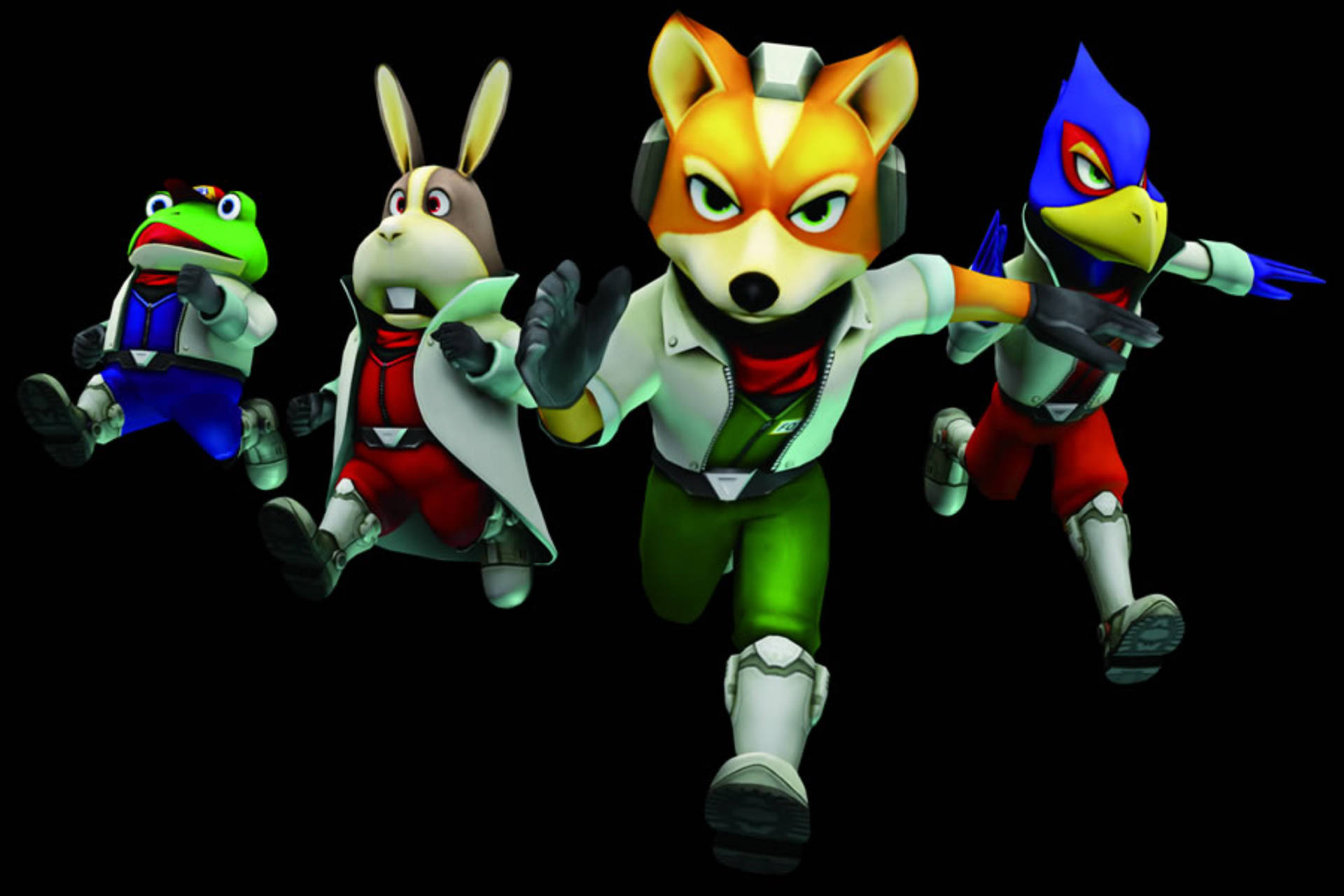 Star Fox Characters Running Forward Wallpaper