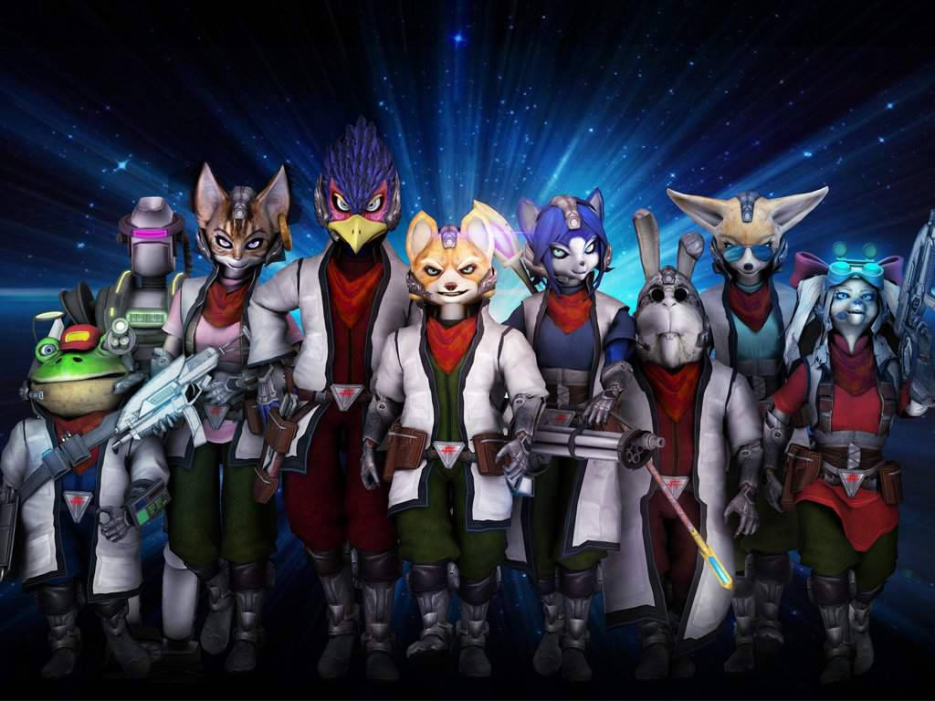 Star Fox Characters Walking Forward Wallpaper