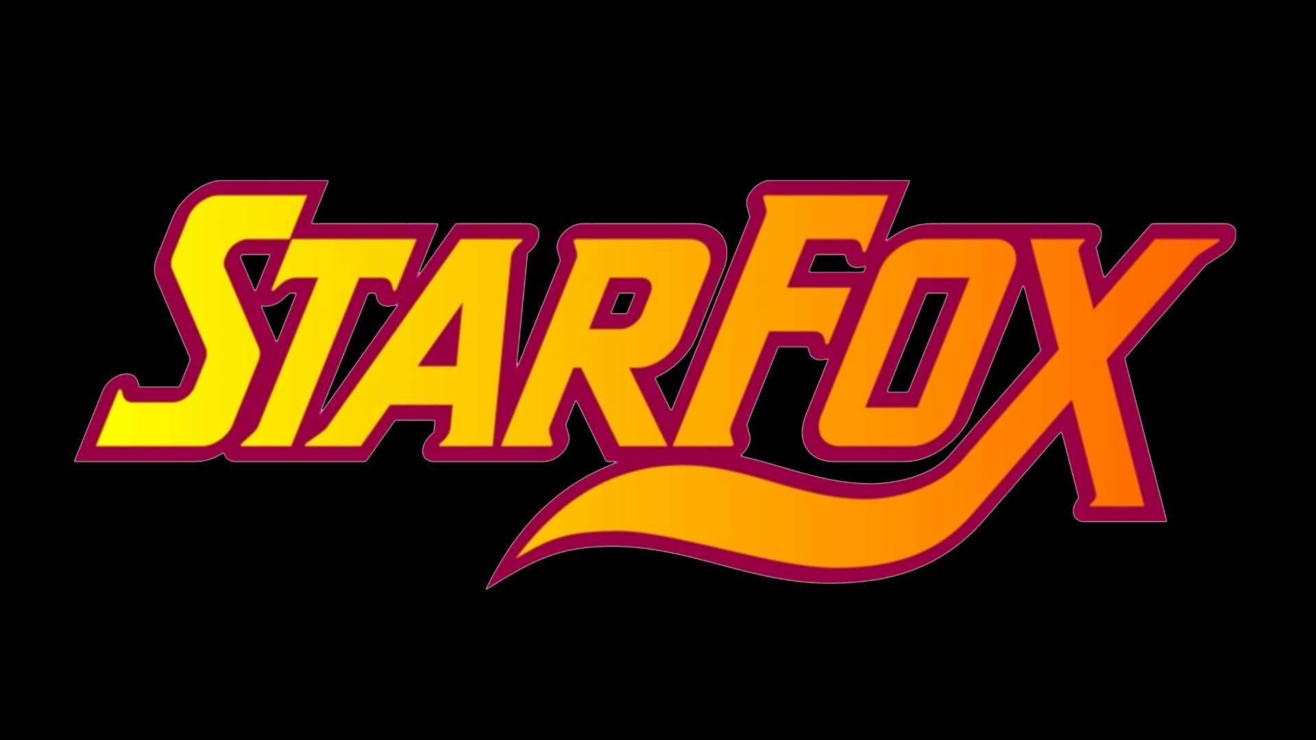 Starfox Orangenes Logo Auf Schwarzem Hintergrund Wallpaper