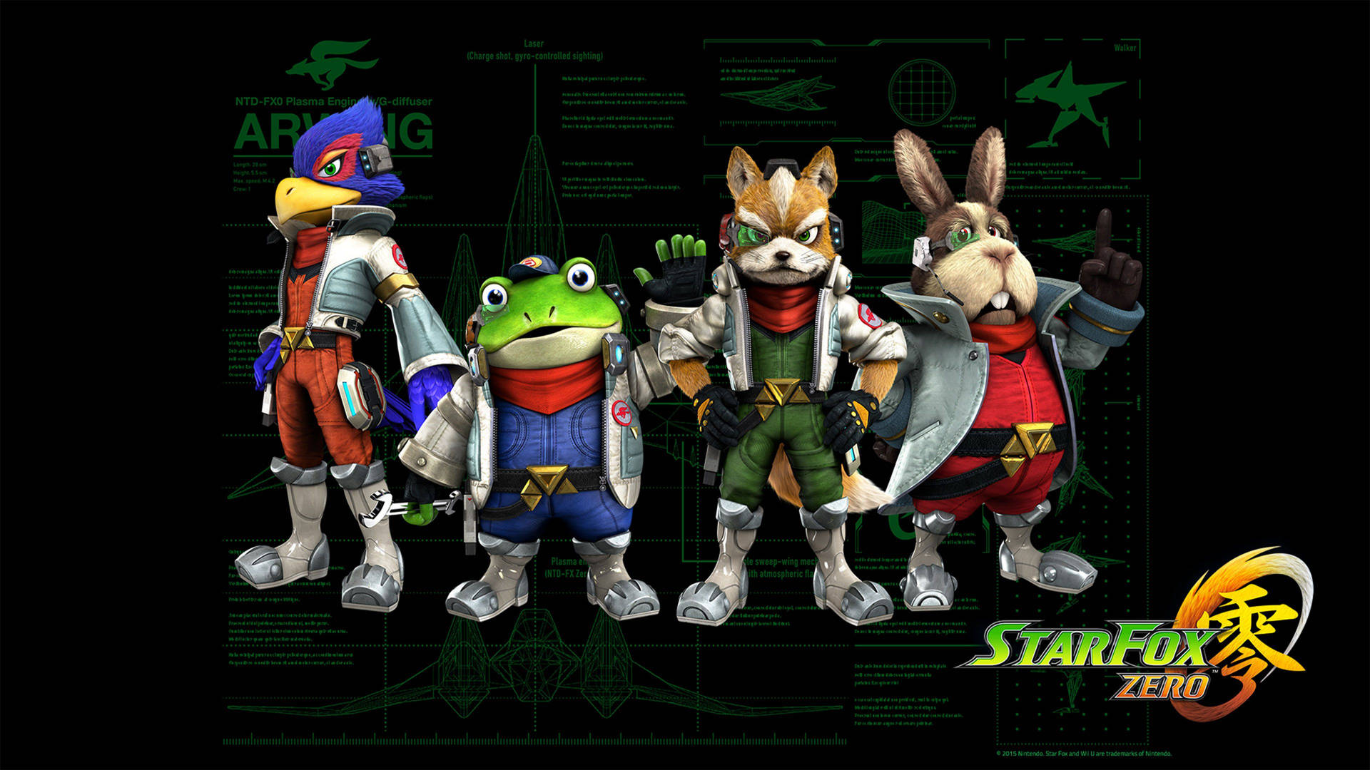 Star Fox Zero Characters On Schematics Wallpaper