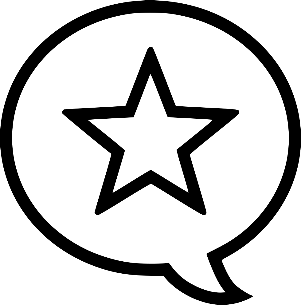 Star In Speech Bubble Icon PNG