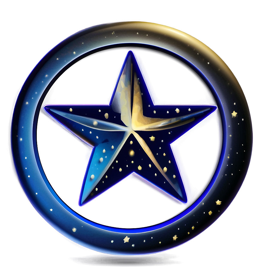 Star Inside Circle Symbol Png 06252024 PNG