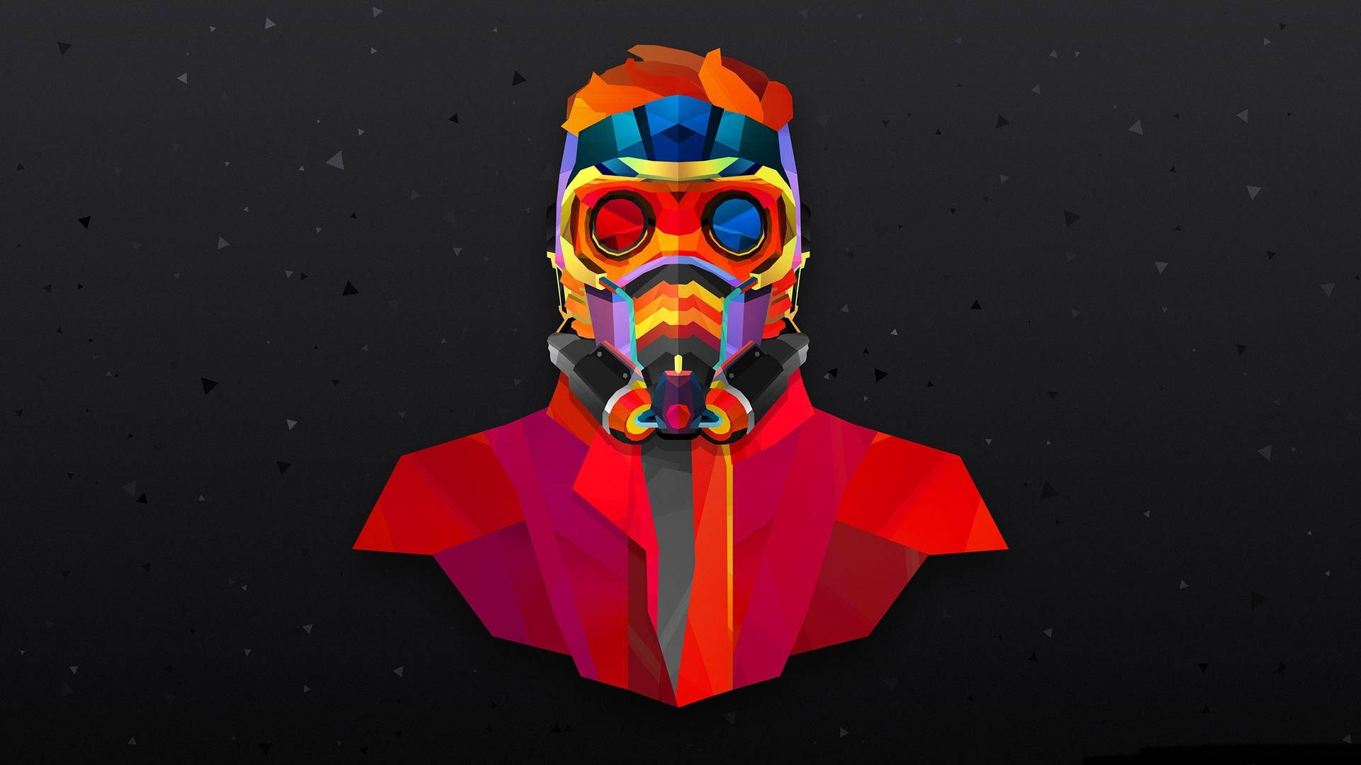 Star-lord Colorful Gas Mask 1440p Gaming Background