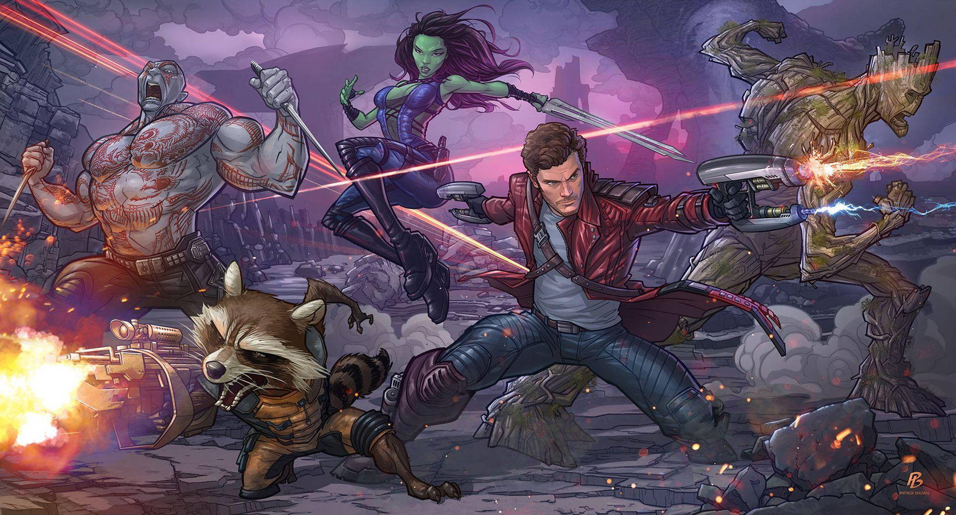 Star Lord Guardians Of The Galaxy Marvel Background