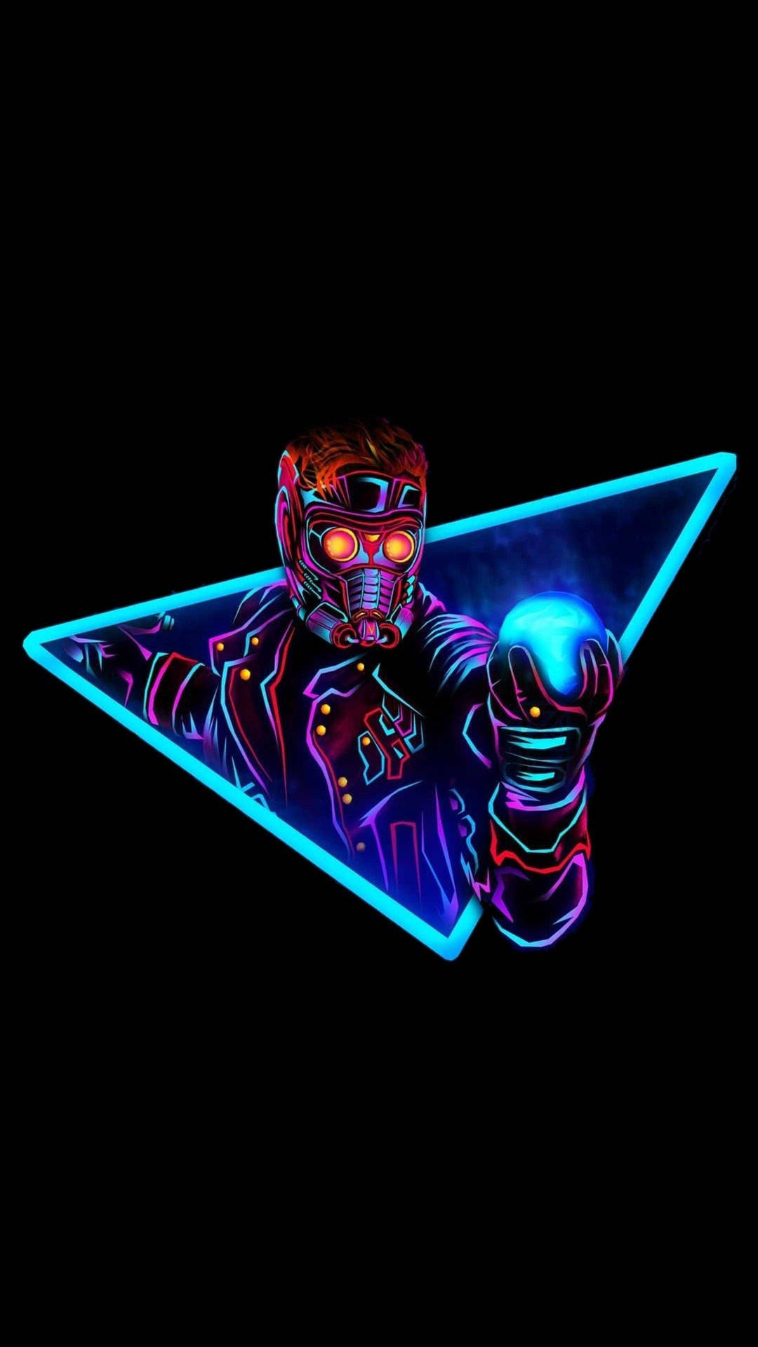 Star Lord Neon Light Background