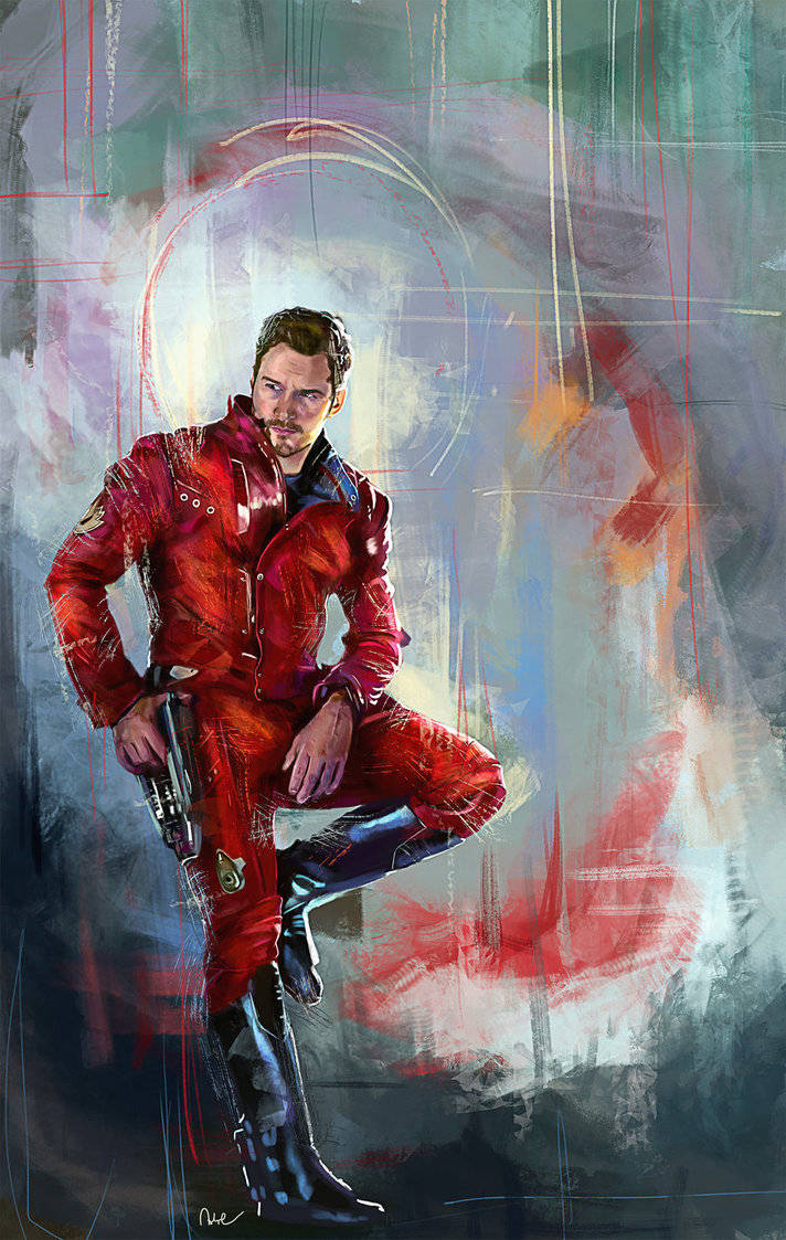 Star Lord Red Jumpsuit Background