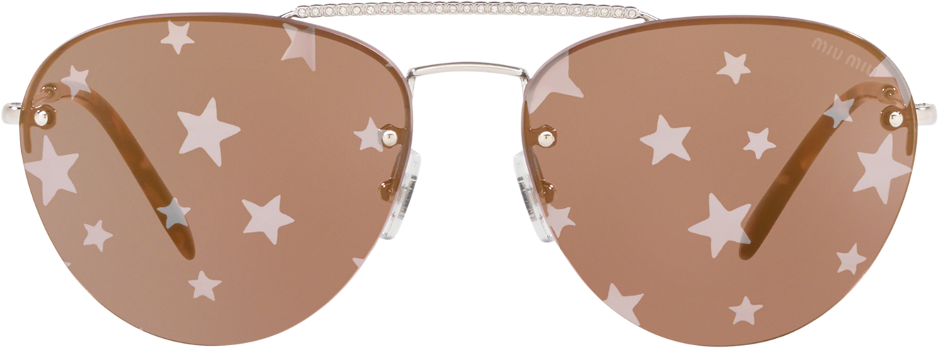 Star Pattern Aviator Sunglasses PNG