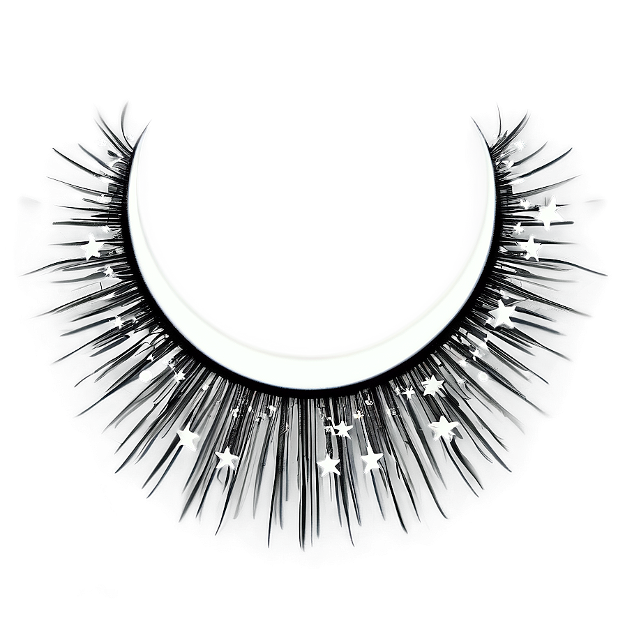 Star Pattern Lashes Png 05252024 PNG