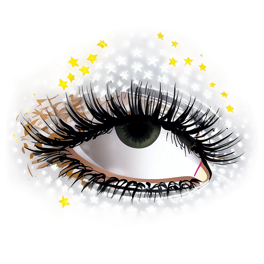 Star Pattern Lashes Png 73 PNG