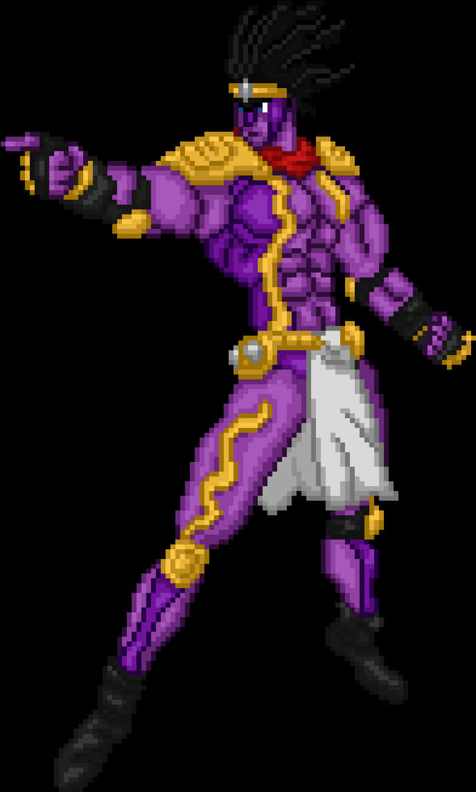 Download Star Platinum Pixel Art | Wallpapers.com