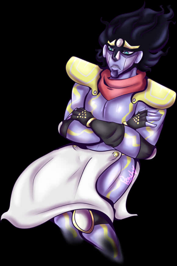 Star Platinum Standing Pose PNG