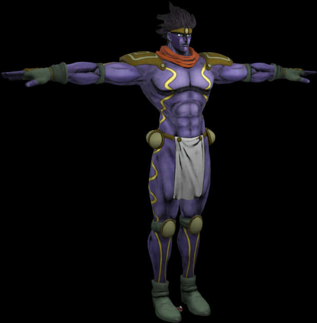 Star Platinum Standing Pose PNG