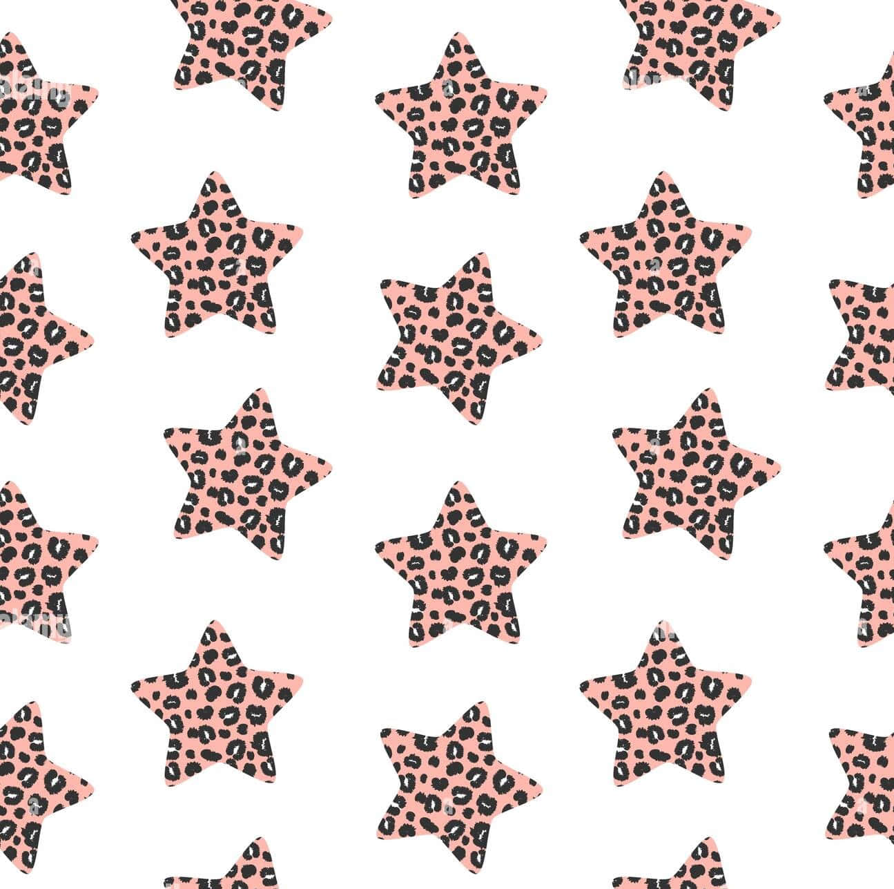 Download Star Shape Cute Cheetah Print Wallpaper 