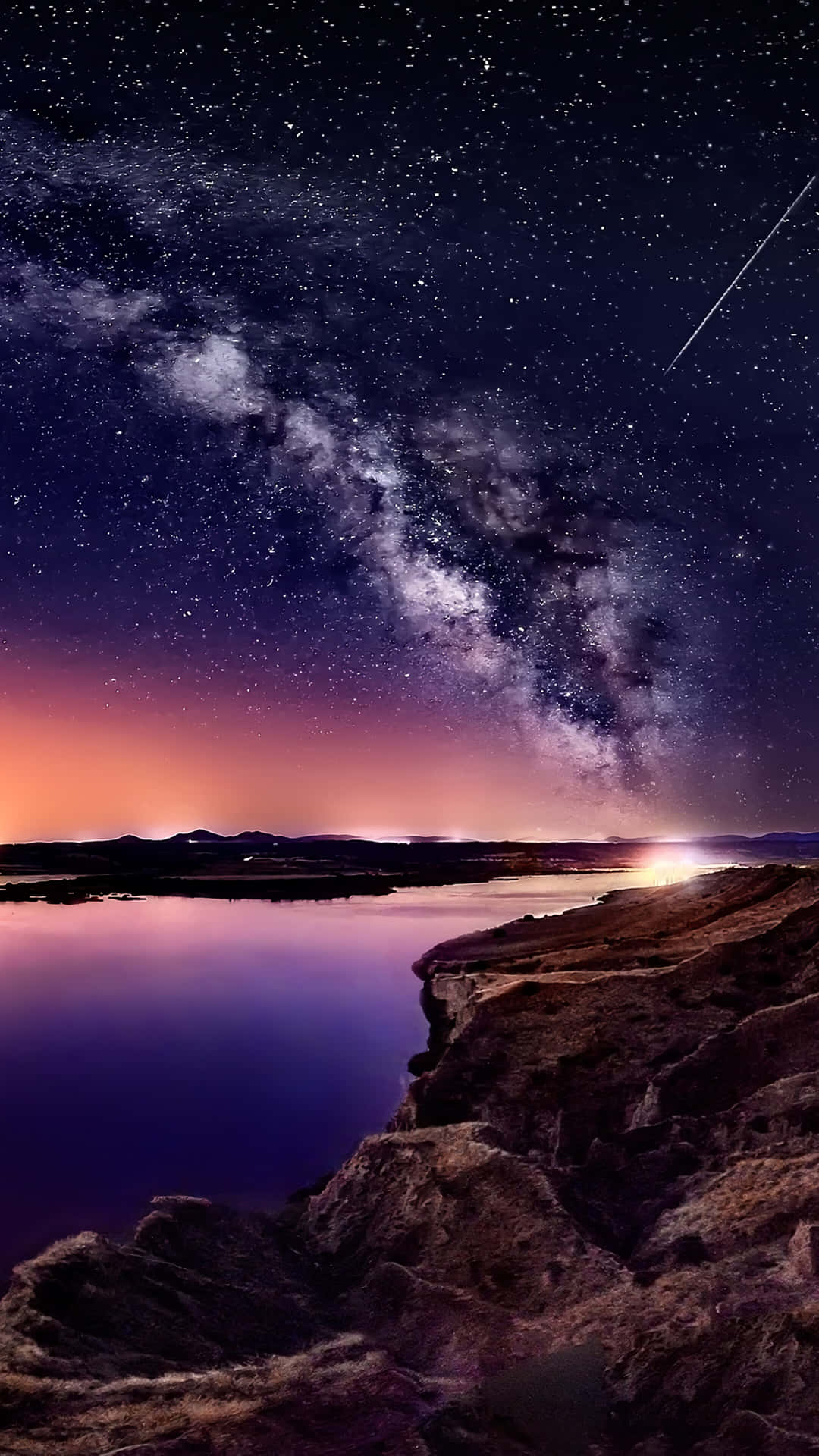 En smuk nattehimmel oplyst af de glitrende stjerner Wallpaper