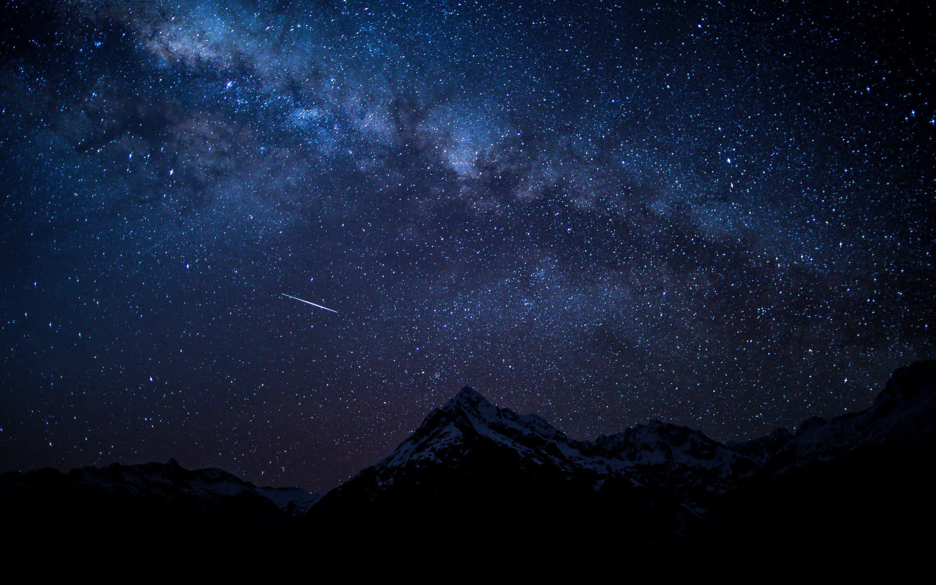 Impresionantepaisaje Nocturno De La Galaxia Estrellada. Fondo de pantalla