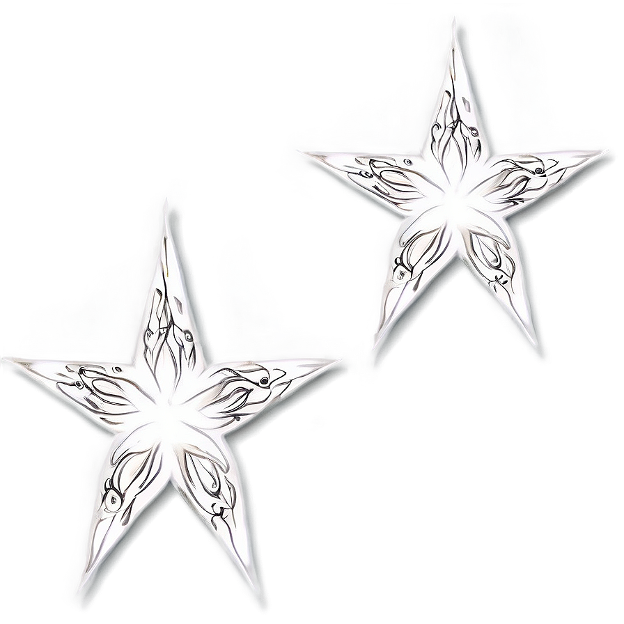 Star Tattoo With Swirls Png 47 PNG