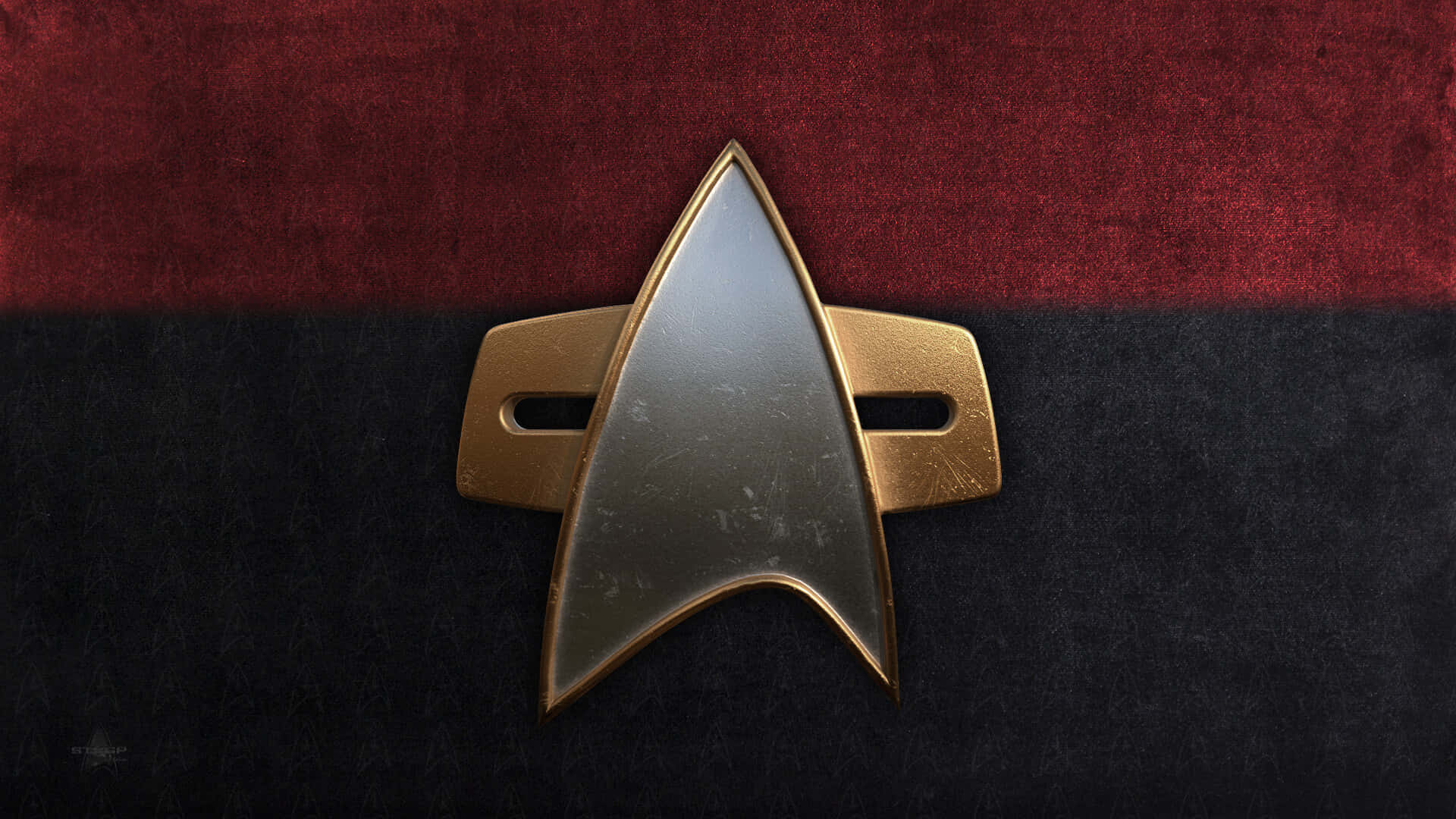 Star Trek Combadgeon Uniform Fabric Wallpaper