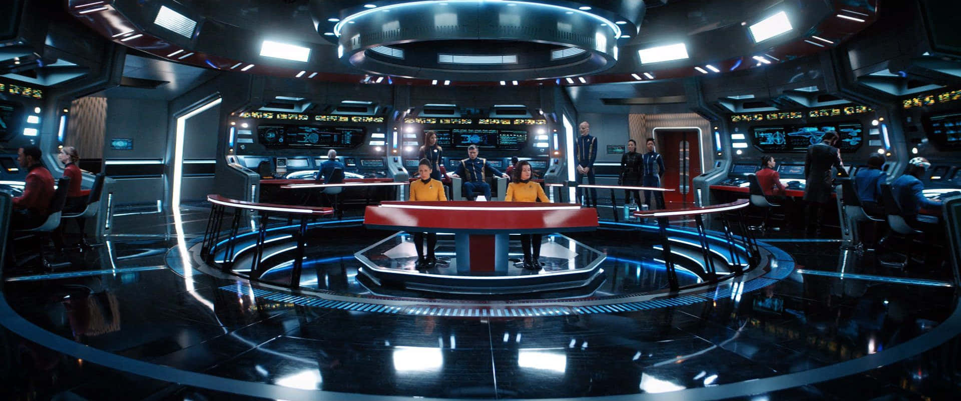 Uss Star Trek Enterprise Bridge Crew Background