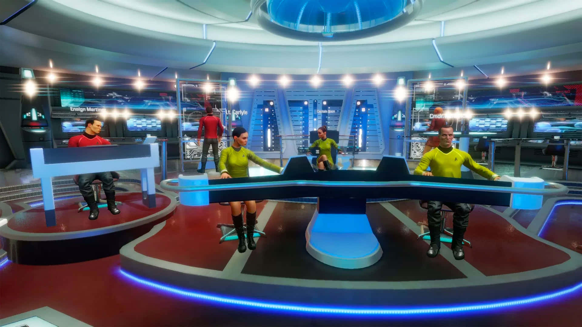 Star Trek Enterprise Bridge Crew Computer Game Background