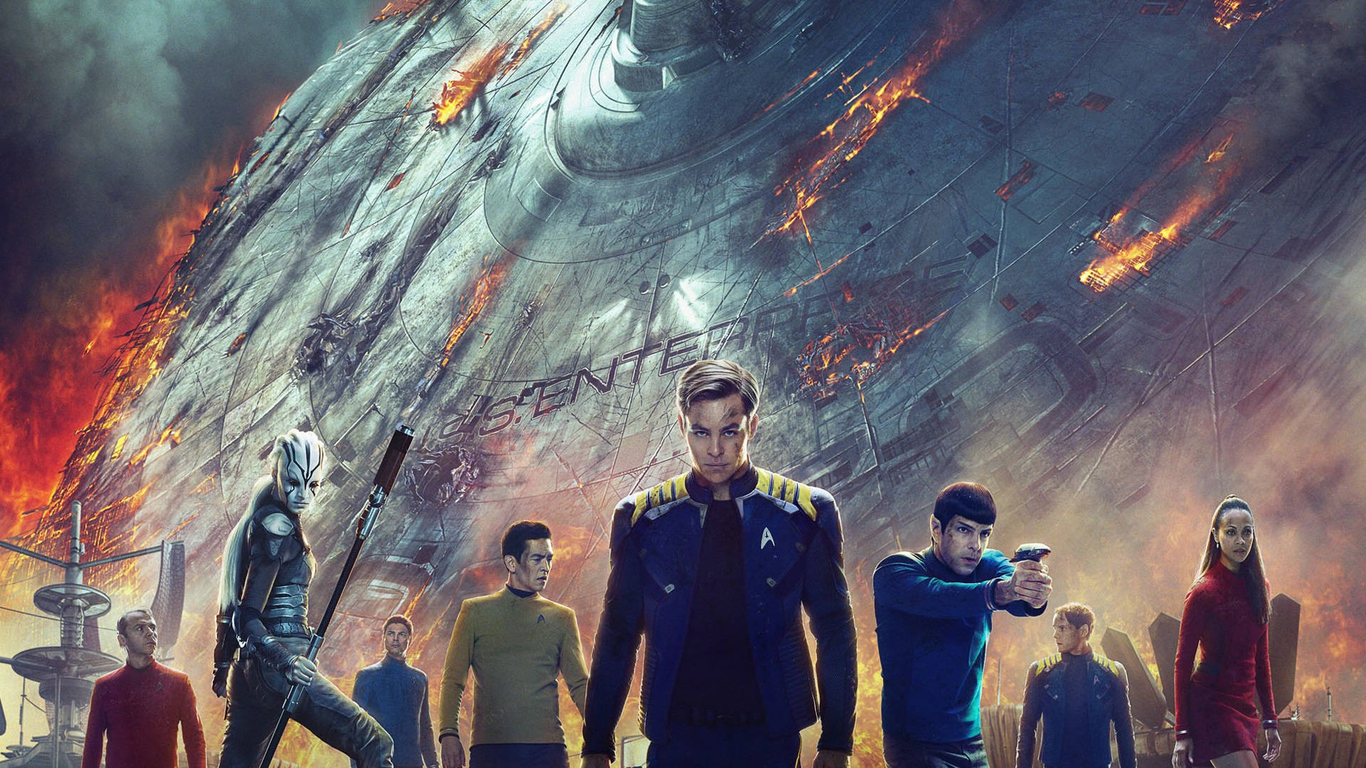 Star Trek Into Darkness Burning Spaceship