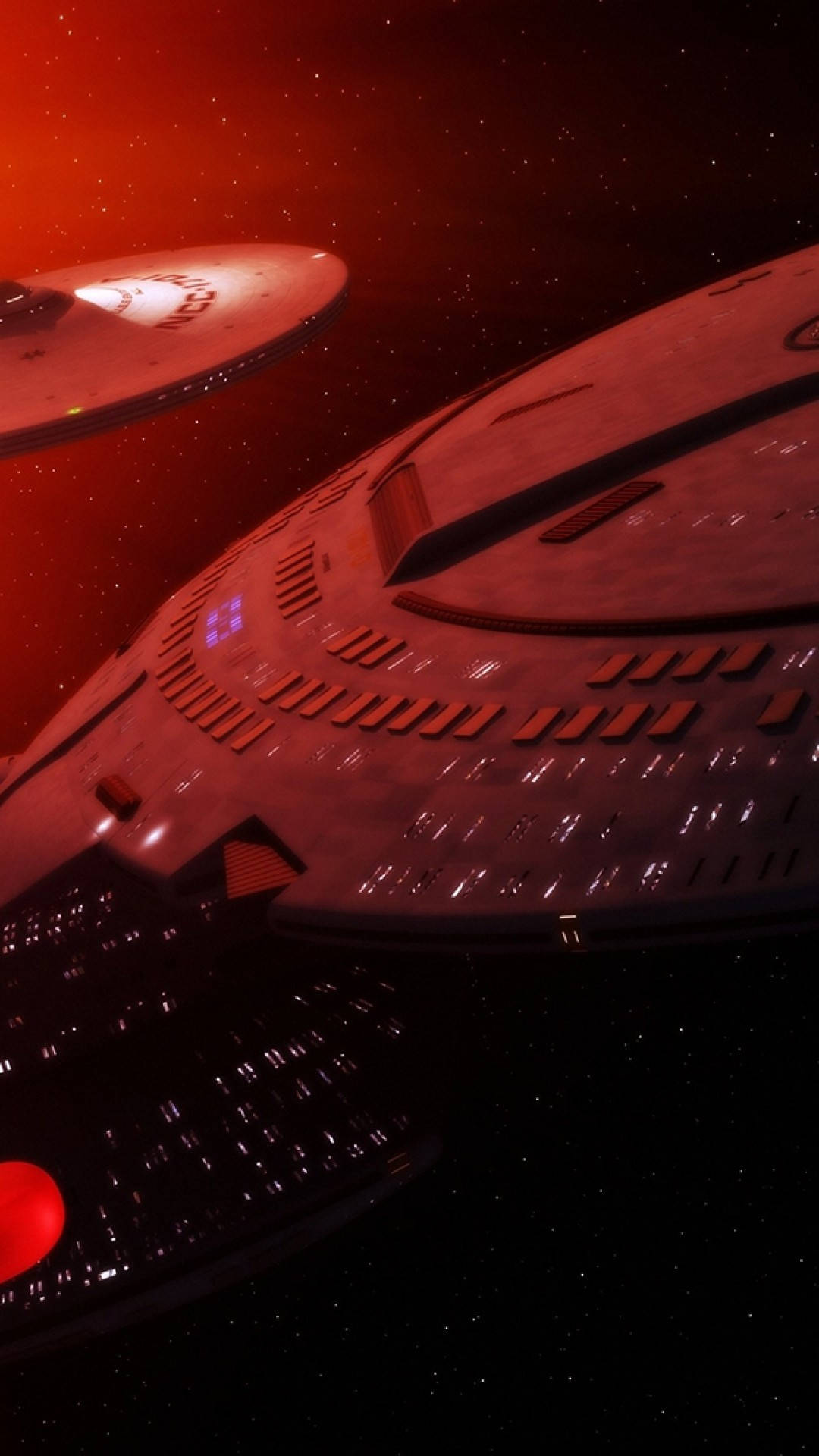 Star Trek Iphone Red Galaxy Background