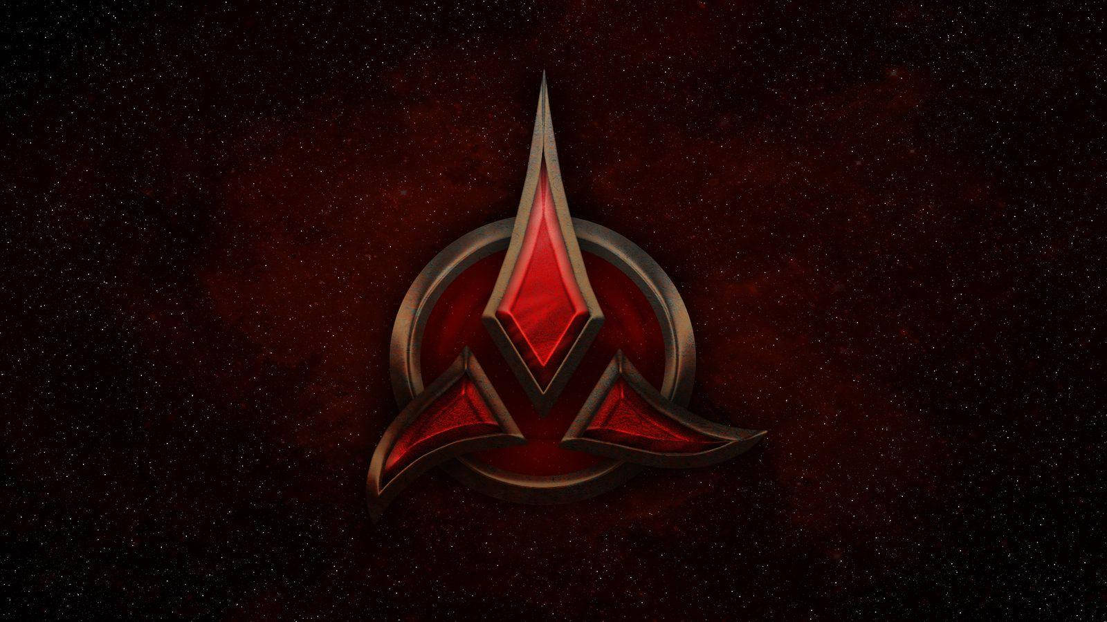 Startrek Iphone Röd Klingon-logotyp. Wallpaper