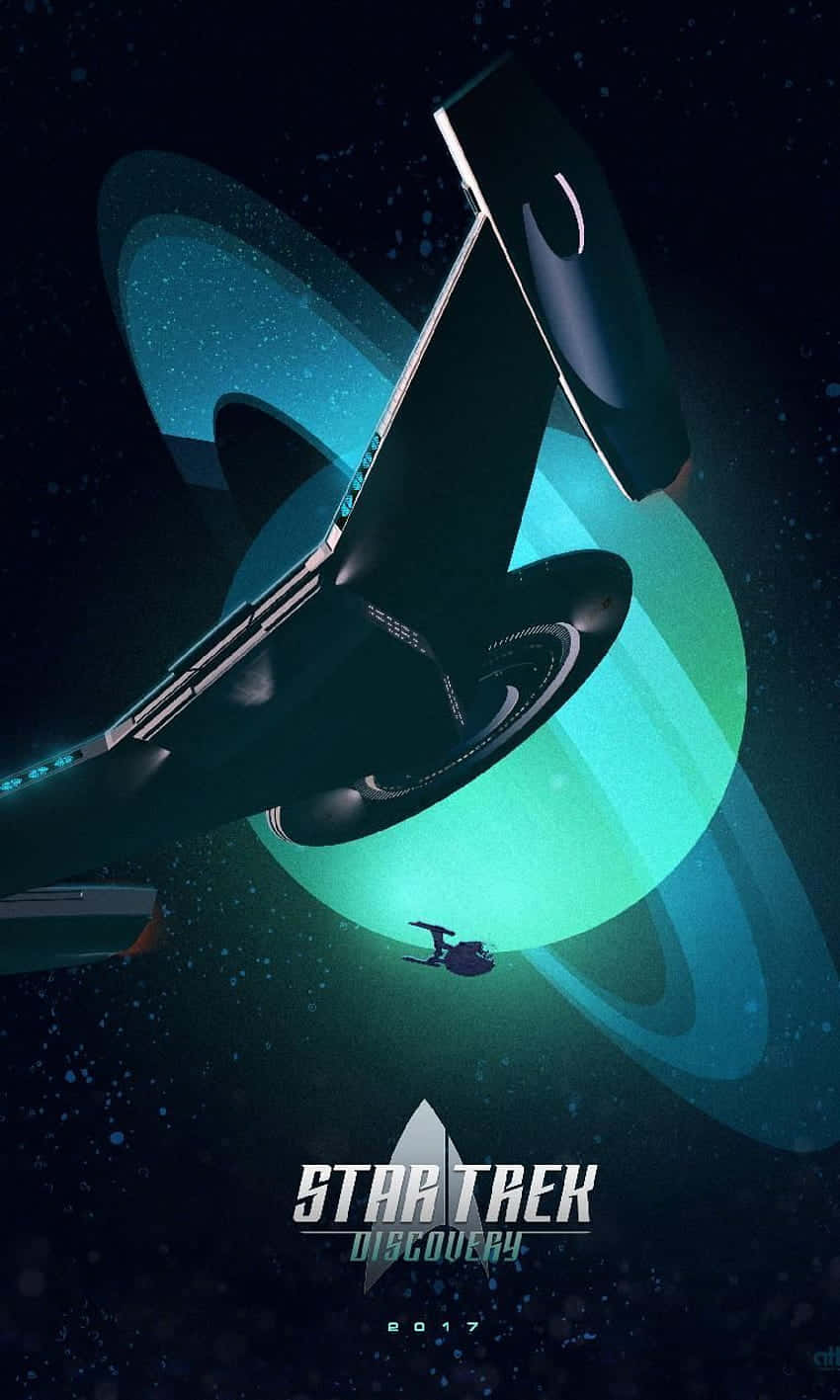Star Trek Phone Discovery Poster Wallpaper